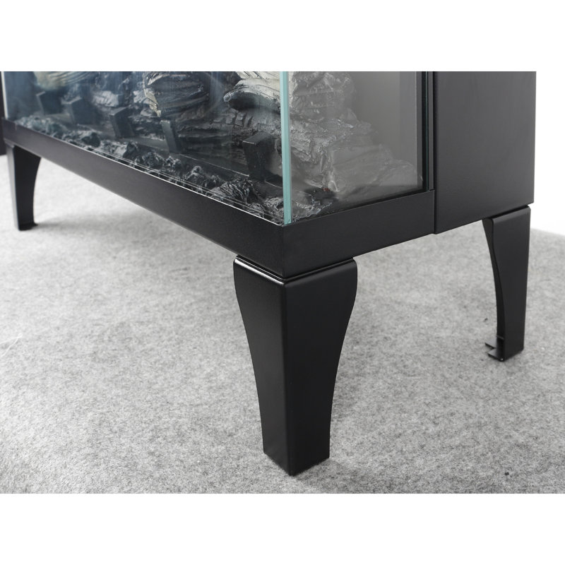 24" Electric Fireplace With Three Sided Glass - 5000 Per Hour Heat, 11 Temp Options, 4 Flame Colours, 5 Brightness Levels, Infrared Quartz Heating, Freestanding, Simple Install, Remote Included 24