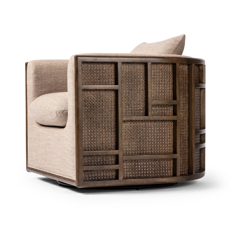June Swivel Armchair, Alcala Fawn Polyester Blend