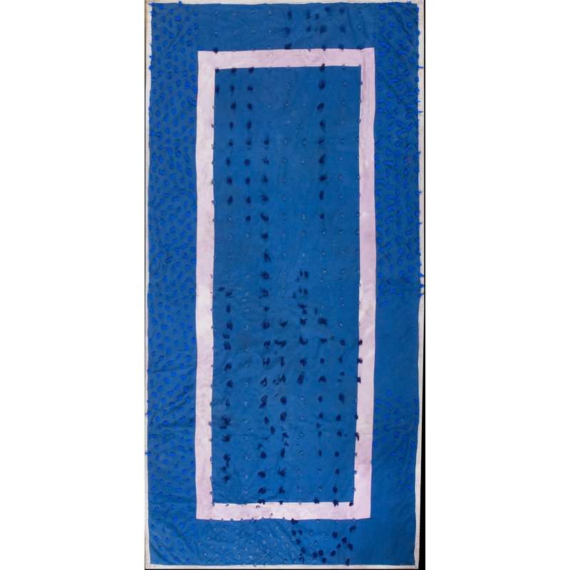 Antique American Blue Geometric Quilt