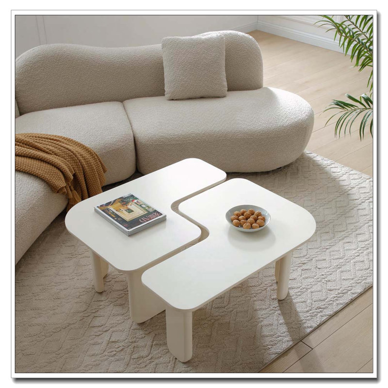 Ensemble de tables basses 2 pièces, Blanc