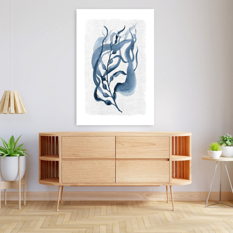 Art contemporain abstrait bleu marine