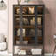 Grande vitrine 67,25 po en fer avec porte en verre et lumières DEL, vitrine, vitrine à 3 côtés en verre