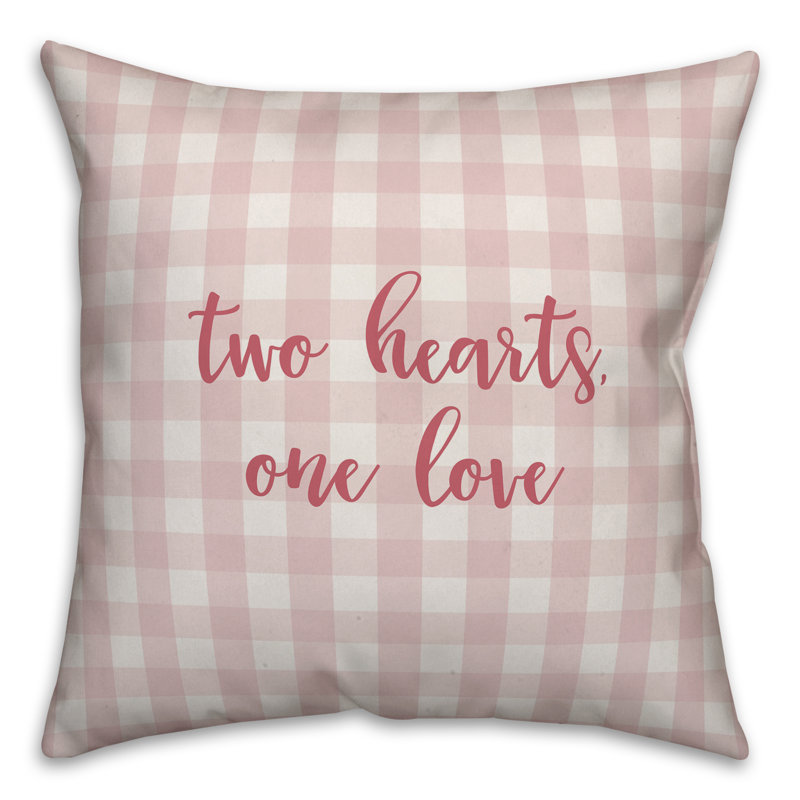 Plaid Throw Pillow, Pink, Pillow Cover