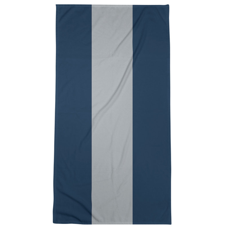 Bath Towel, Prussian Blue/Sliver