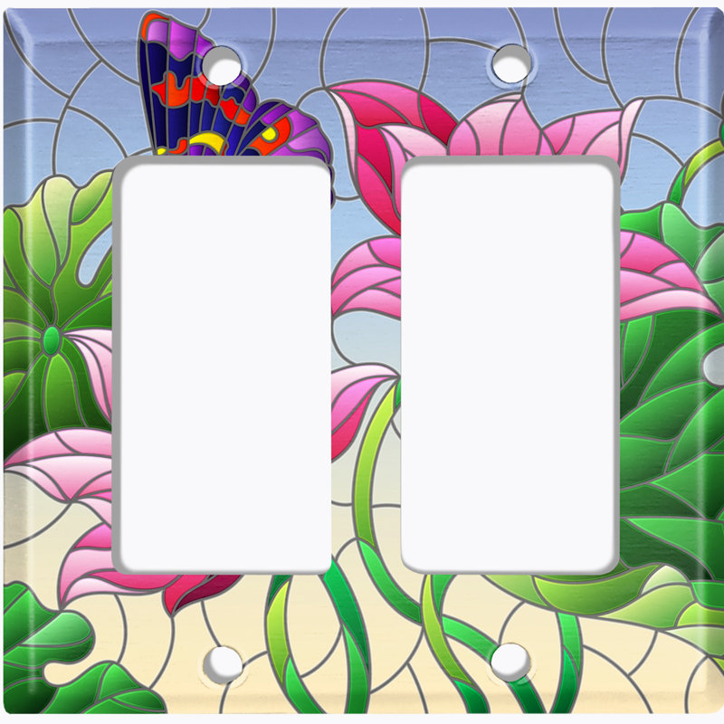 Plaque murale 2 bandes Butterfly