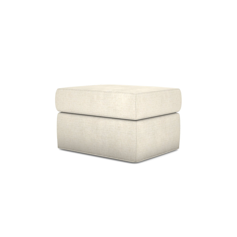 Fisher Base to Floor Ottoman, Tuck Linen