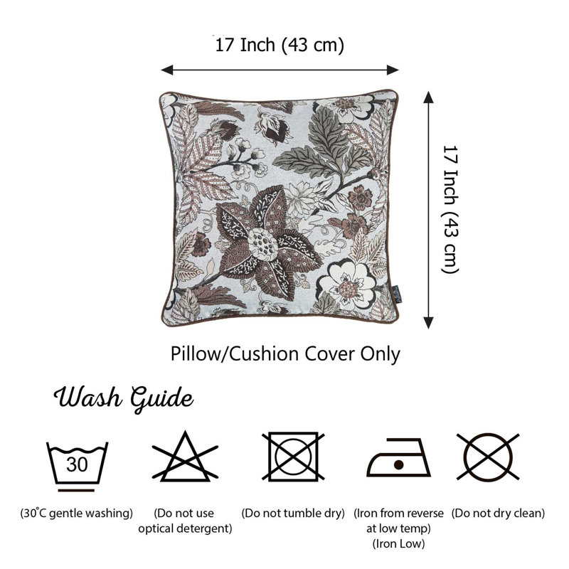 Forest Floral Throw Pillow, Black/Pink, Pillow Cover Only - No Insert