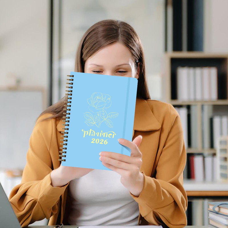 un cahier 2026 English, Bleu