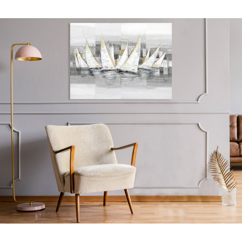 Regatta 1 Piece Wrapped Canvas Painting, 50cm H x 70cm W x 4cm D