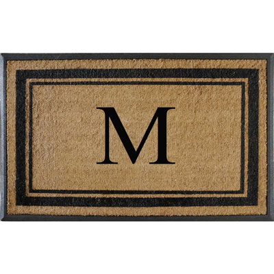 Butters 30" W x 48" L Monogrammed Coir Door Mat