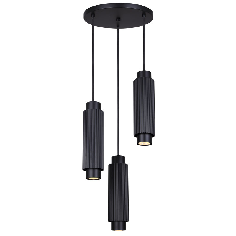 Cohen 3 Light Pendant, 3 Lights, Black