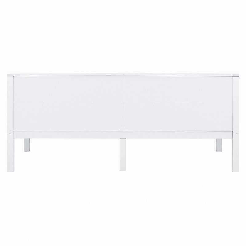 Twin Daybed Sofa - Elegant, Multi-Functional, Solid Pine Frame, 400LBS Capacity, 79.5''L, White