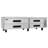 84 in. Commercial Chef Base Refrigerator Storage Cabinet for Cold Foods, Fresh Ingredients, and Condiments, Refrigerated Pull-Out Drawers, Rolling Caster Wheels, ETL Listed