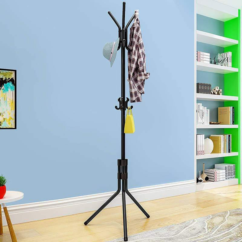 Annastazia Iron Freestanding Coat Rack, Black