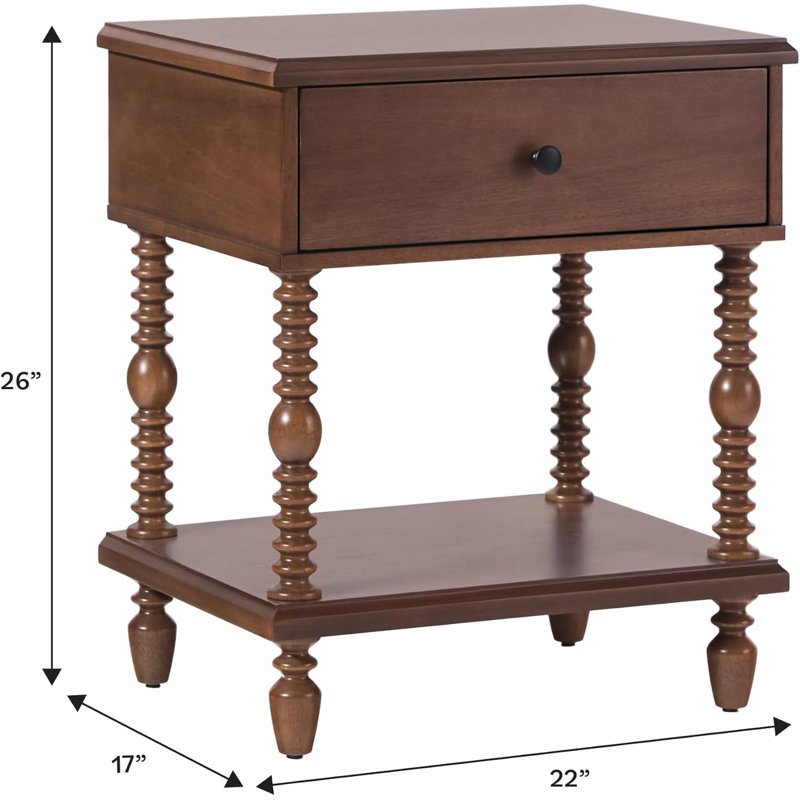 Drawer Spindle Bedside Table