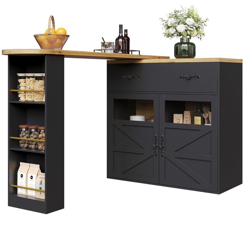 204cm Home Bar, Black