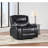 Elodie Black Upholstered Glider Recliner Chair-1627491022