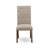 6 Piece Kitchen Table Set Contains a Rectangle Dining Room Table and 4 Light Tan Linen Fabric Upholstered Chairs with a Bench, 36x60 Inch, Mahogany-78871955-78871952-25523508