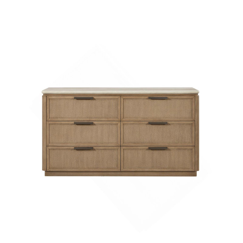 Commode - Façades de tiroirs en corde - Caramel