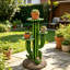 Support pour plante en cactus en résine Saguaro avec 3 tablettes, décoration de jardin extérieure multi-niveaux résistante aux intempéries