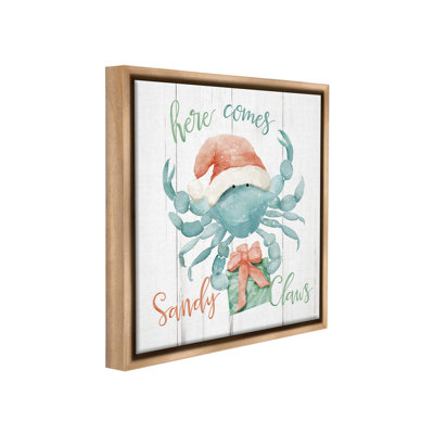 " Nautical Sandy Claws Crab Floater Frame " by Deane Beesley