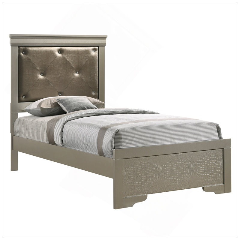 Elegant Twin Bed, Champagne