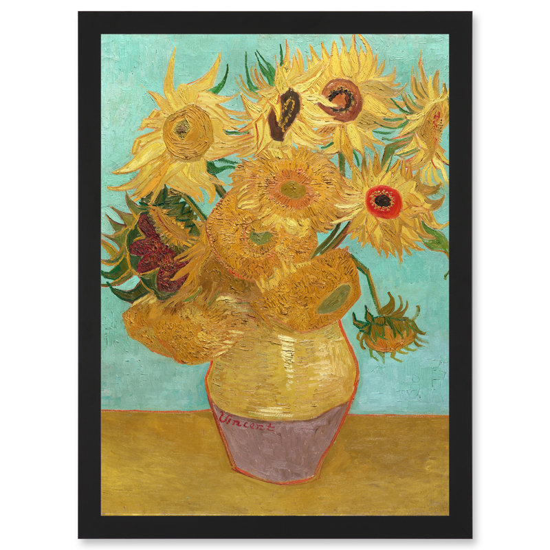 Dutch Sunflowers by Vincent Van Gogh - Single Picture Frame Print, 45.5cm H x 33cm W