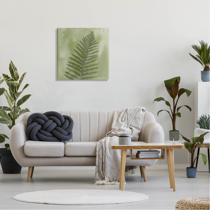 Art sauvage sur toile de fougère sauvage par Ziwei Li, L 24 po x H 24 po, Toile tendue