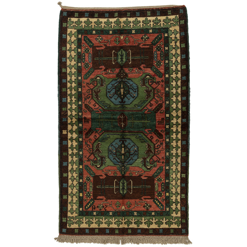 Kazak One-of-a-Kind 4' X 7' Hand Knotted Area Rug