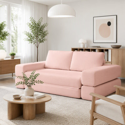 Canapé-lit convertible de 81 po, matelas de lit futon pliable avec coussins 3 en 1