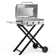 BBQ Gas Grill 3-Burner with Foldable Cart & Side Table, Portable Propane Grill with Lid for Outdoor Patio Backyard Barbecue Camping