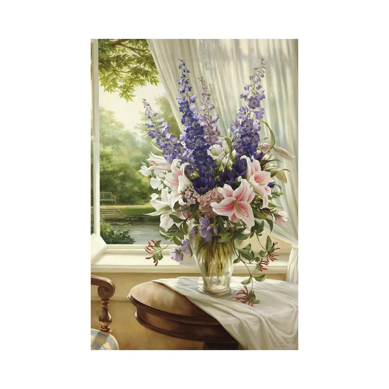 «Estate II» par Iorg Levashov - peinture sur toile tendue, H 60 po x l 40po x P 1,5 po