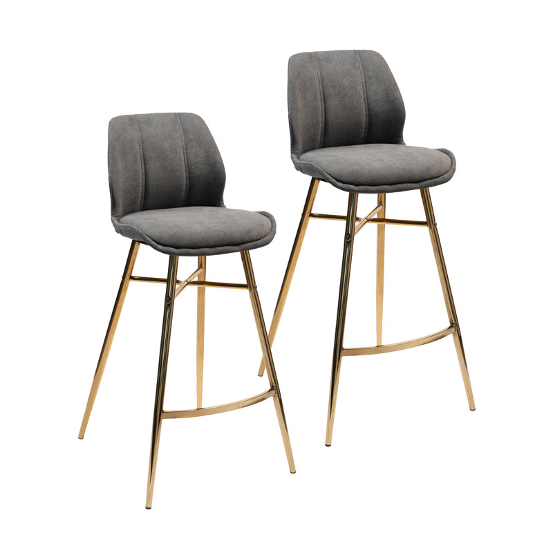 Downing 28.76" Bar Stool, Dark Gray