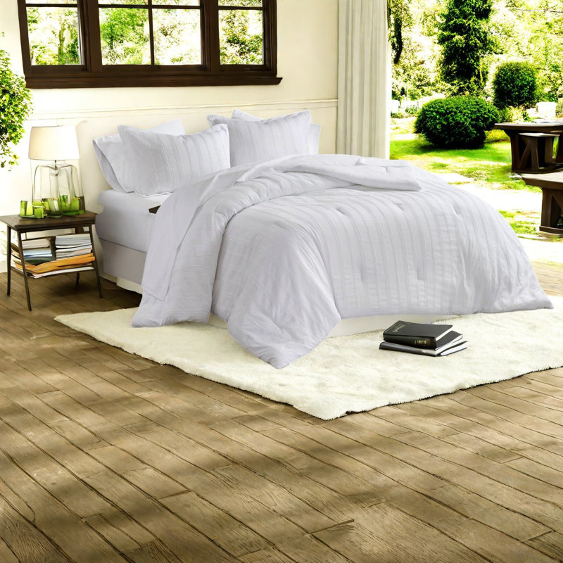 de literie en polyester tissé doux, style minimaliste moderne, parfait pour les dortoirs et les chambres d'amis