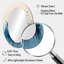 Rhythic Driauge Drip Paint Eruption I - Miroir mural ovale moderne bleu-2128525855