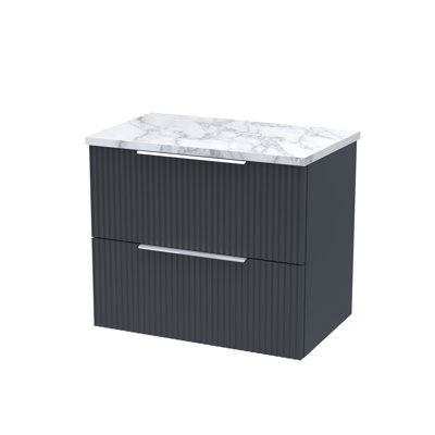 Fluted 60.5cm Single Bathroom Vanity Base Only