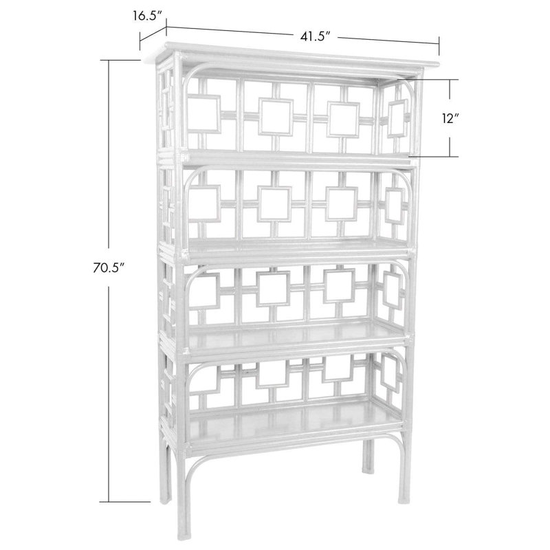Sobe Etagere Bookcase, White