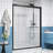 44-48" W x 72" H Sliding Half Frameless Shower Door with 1/4" Clear Transparent Tempered Glass