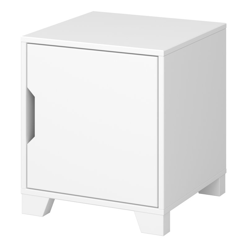 Schwarz Bedside Table, White