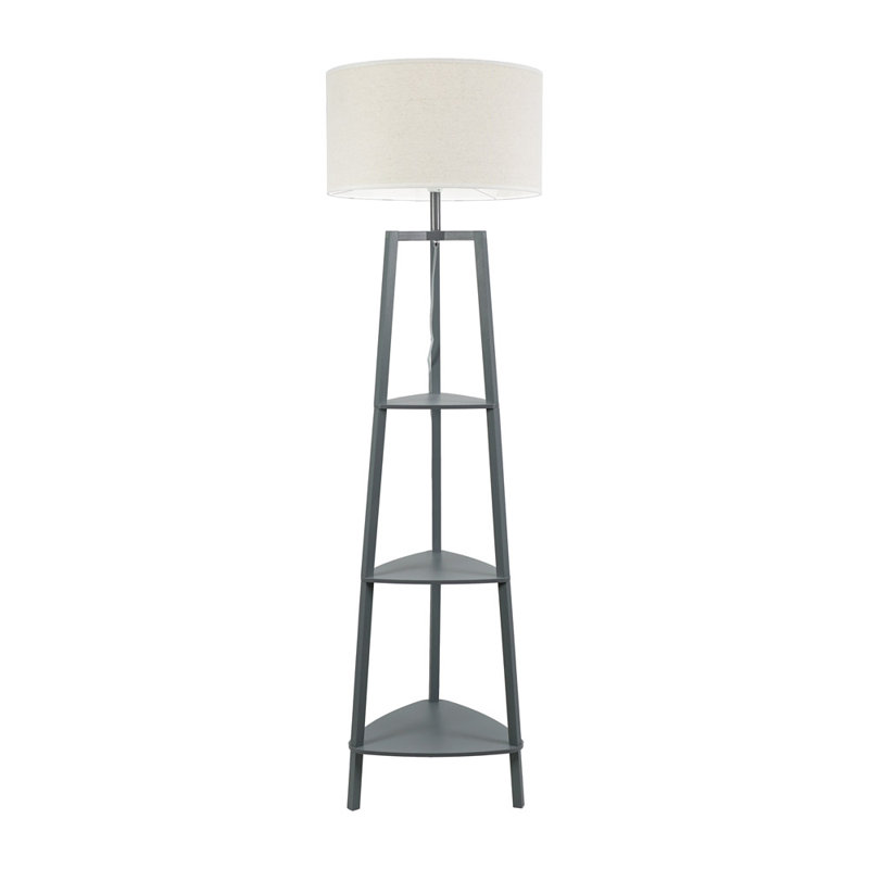 HIRU With EVA 156 Floor Lamp, Natural, No, Grey