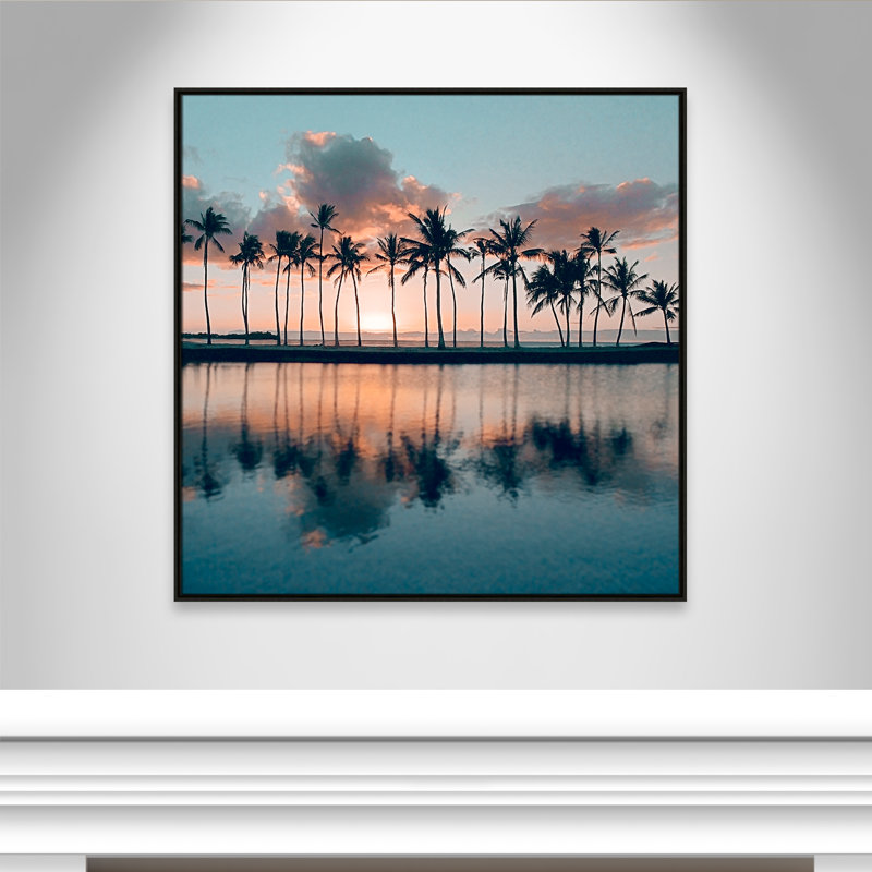 «Big Island Palms» par Danita Delimont, H 41,5 po x l 41,5 po x P 2 po, Espresso