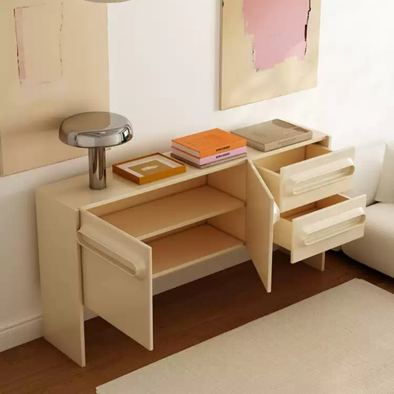 Buffet de style simple, Blanc, crème, 35.43'' H x 70.87'' W x 15.75'' D