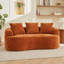Causeuse courbée, petit canapé en chenille avec 3 coussins, canapé profond pour appartement, salon, aucun assemblage requis-1024443856-1024443869