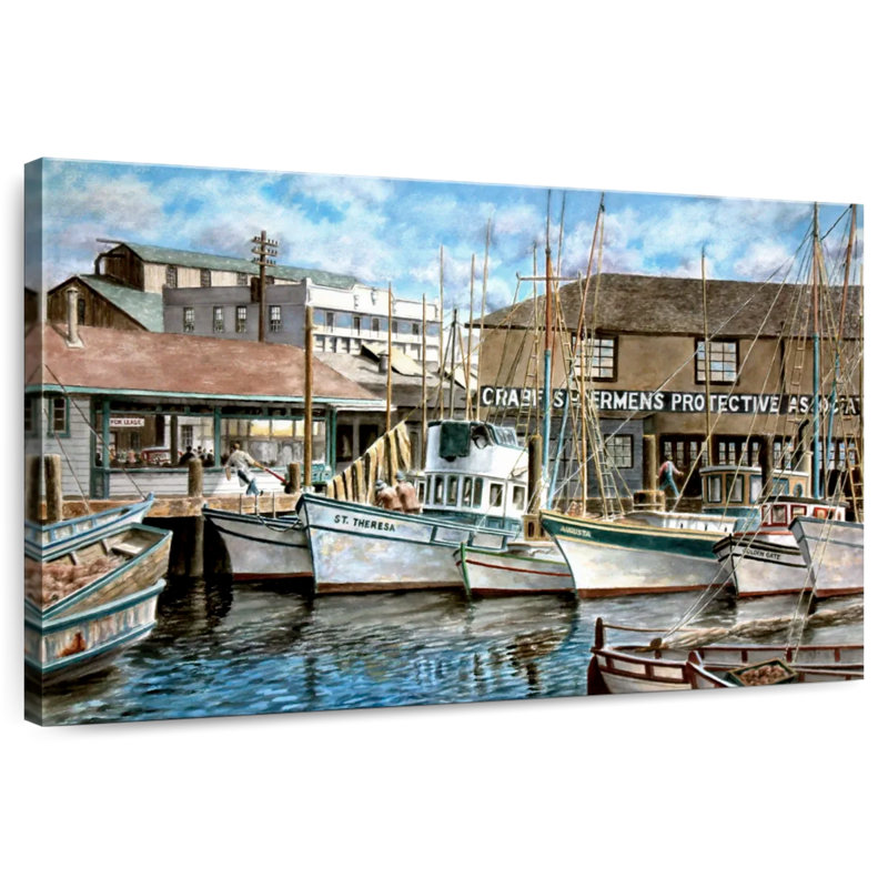 Aletra San Francisco Fisherman's Wharf, 1941, H 30 po x l 45 po