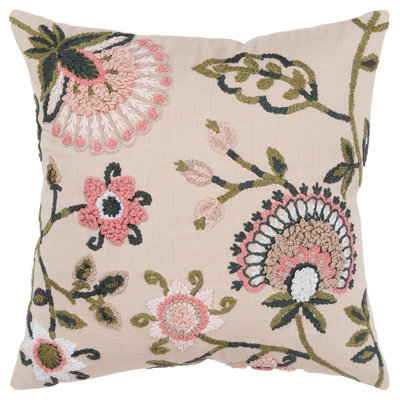  Square Cotton Pillow Cover and Insert