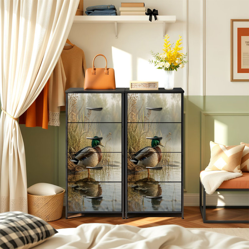 Commode 4 tiroirs avec rangement à 4 tiroirs Mallard