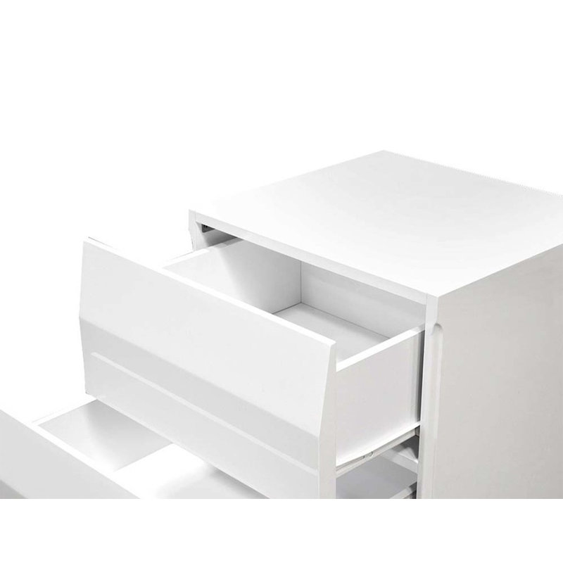 Mcgowen 21" White Nightstand (Left Facing) , Left Facing