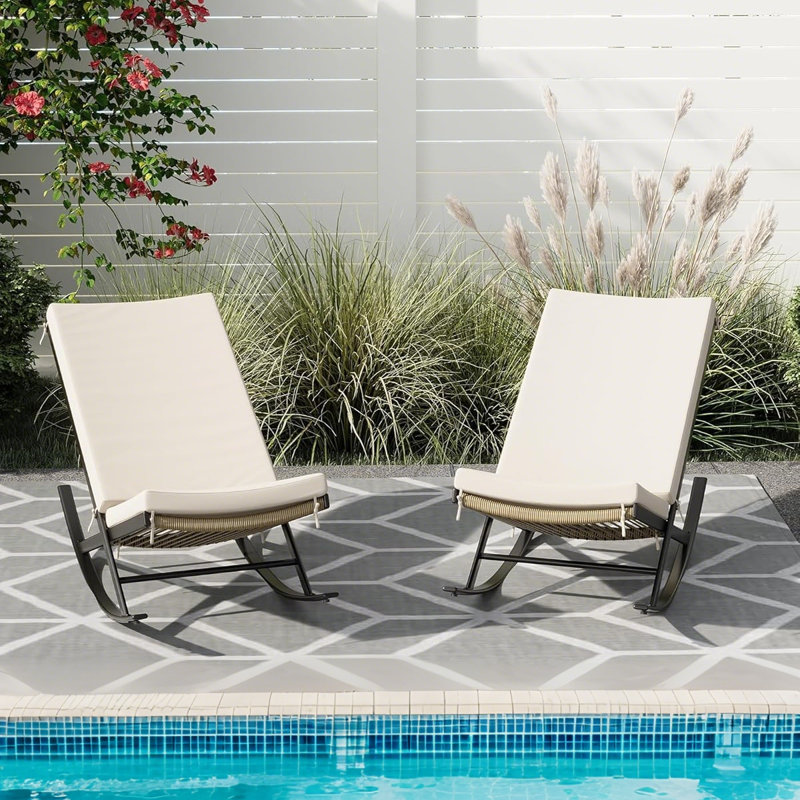 Outdoor Lounge Chair, Beige