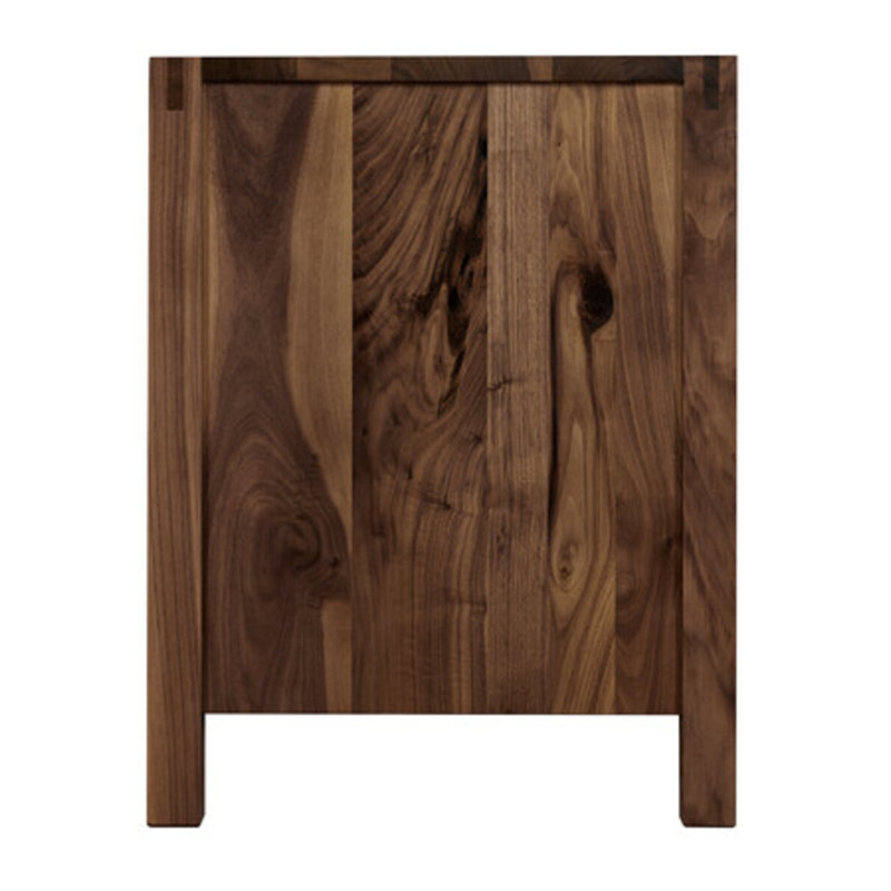 Rustic Walnut Open Nightstand