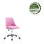 Chaise de bureau rembourrée en tissu avec base en chrome Natalia-73708257